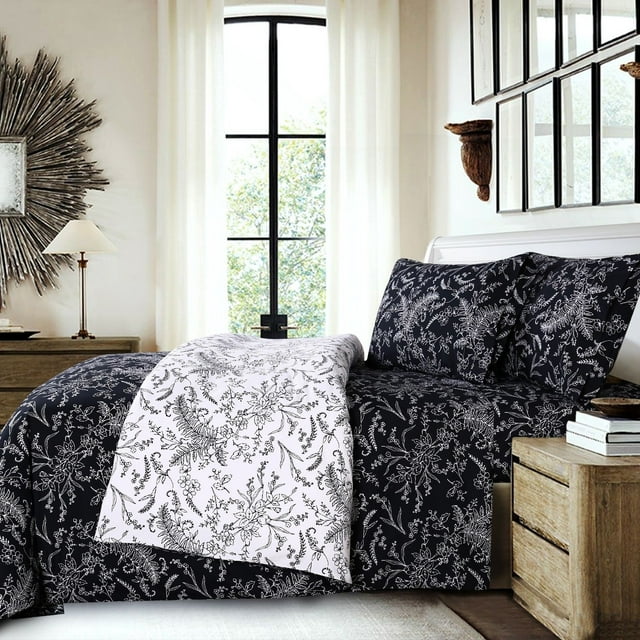 Solid Color or Printed Floral Winter Brush Deep Pocket Sheet Set by Southshore Fine Linens