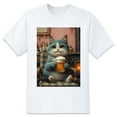 thumbnail image 1 of Solid ColorCat Oversize T-shirts For Women Basic Plus Tees Baggy t Shirts, 1 of 5