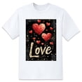 thumbnail image 1 of Solid ColorLove Oversize T-shirts For Women Basic Plus Tees Baggy t Shirts, 1 of 5
