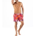 thumbnail image 1 of Solid Colored & Printed Quick Dry Summer Swim Trunks for Men, Swimwear, Bathing Suits, Swim Shorts with Various Colors & Designs, Abstract Red, Large, 1 of 11