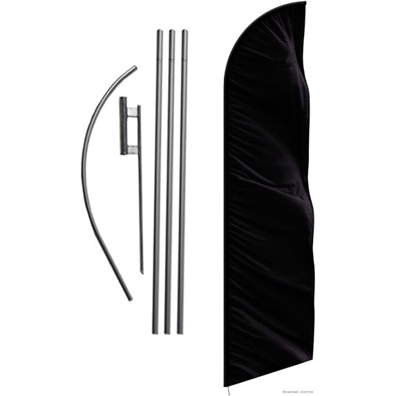 Solid Colored Feather Banner Flag Kit W/Spike