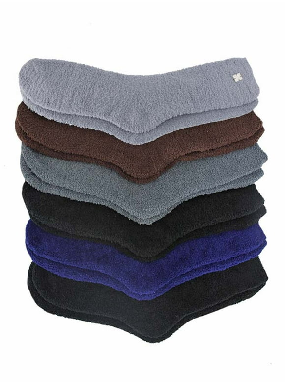 Solid Colors Assorted Toasty Fuzzy 6 Pack Slipper Socks