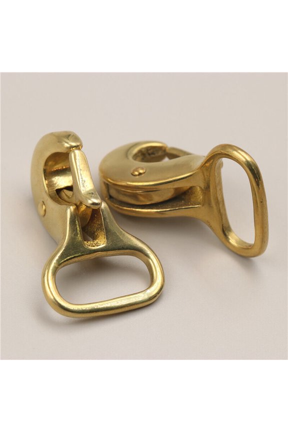 Solid Colour Brass 2Pcs Buckle Hook Trigger Hook Bag Wallet Keychain Use*