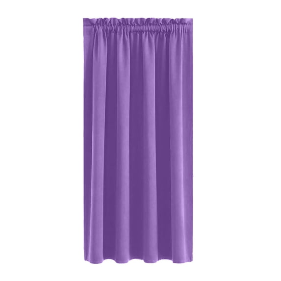 Solid Colour Silk Blackout Curtain – Thermal Insulated, Energy Saving & Noise Reducing Bedroom and Living Room Curtain, W 38x L 63 Inch, 1Pc Rod Pocket Curtain Panel (Purple)