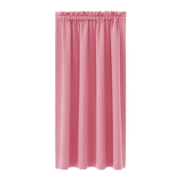 Solid Colour Silk Blackout Curtain – Thermal Insulated, Energy Saving & Noise Reducing Bedroom and Living Room Curtain, W 42x L 54 Inch, 1Pc Rod Pocket Curtain Panel (Pink)