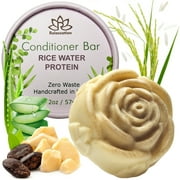 Solid Conditioner Bar Rice Water Protein for Hair Growth and Strengthening Handmade in USA Natural and Safe by Relaxcation