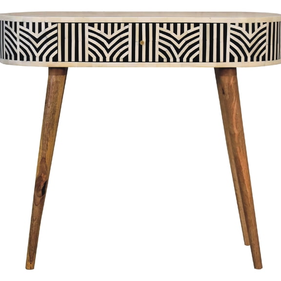 Solid Construction - Bone Inlay Craft - Hallway Setting - Modern Art Console Table