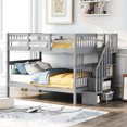 thumbnail image 1 of Solid Construction - Four-Step Stair Storage - For Home Dorm - Allows Easy Access to Top Bunk, 1 of 2