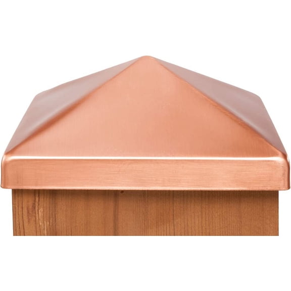 Solid Copper 4-1/2" x 4-1/2" Pyramid Post Cap