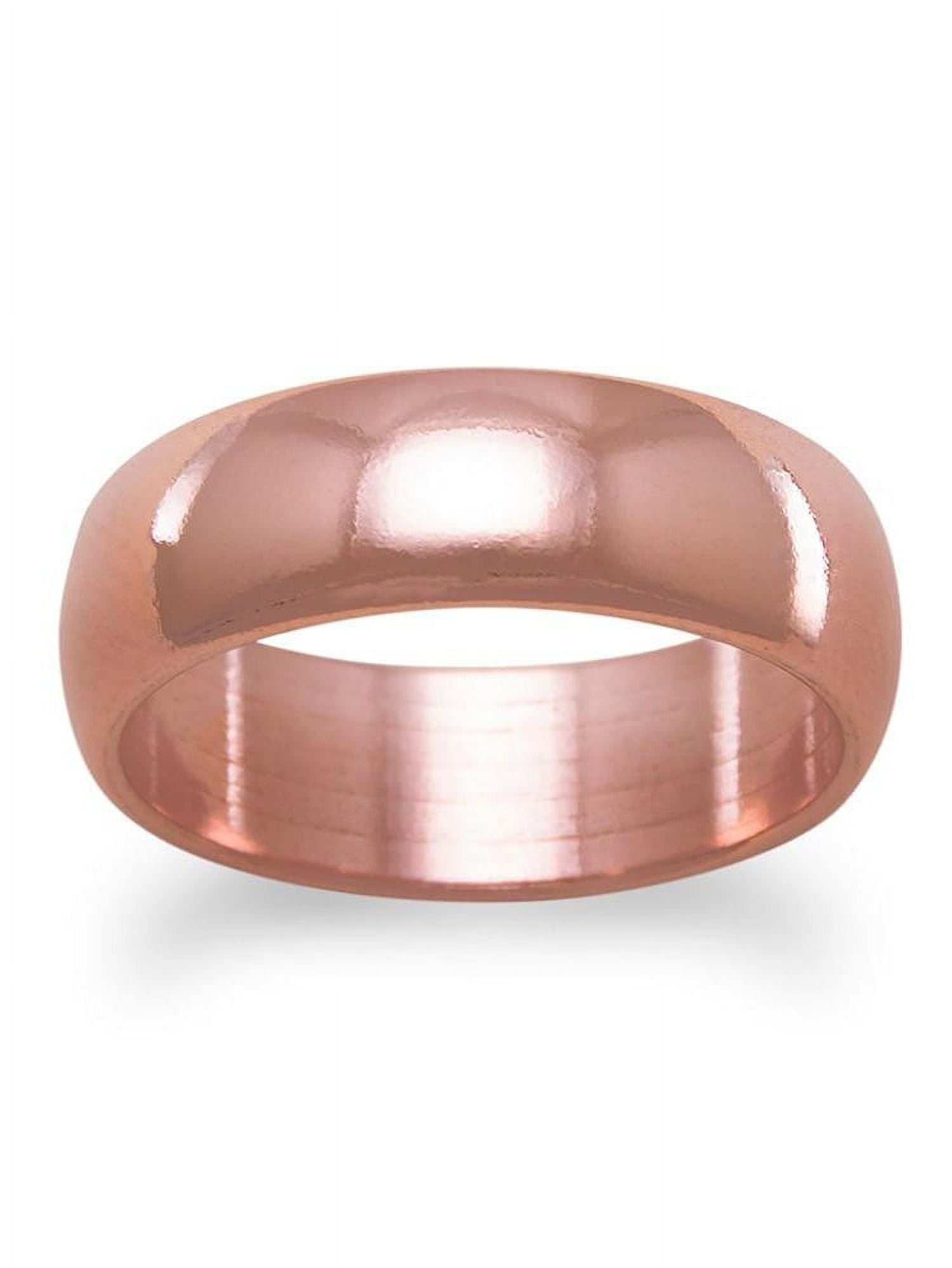 Solid Copper Band Ring 6mm Sizes 6-12 Made in the USA Solid Copper Band Ring 6mm Sizes 6-12 Made in the USA