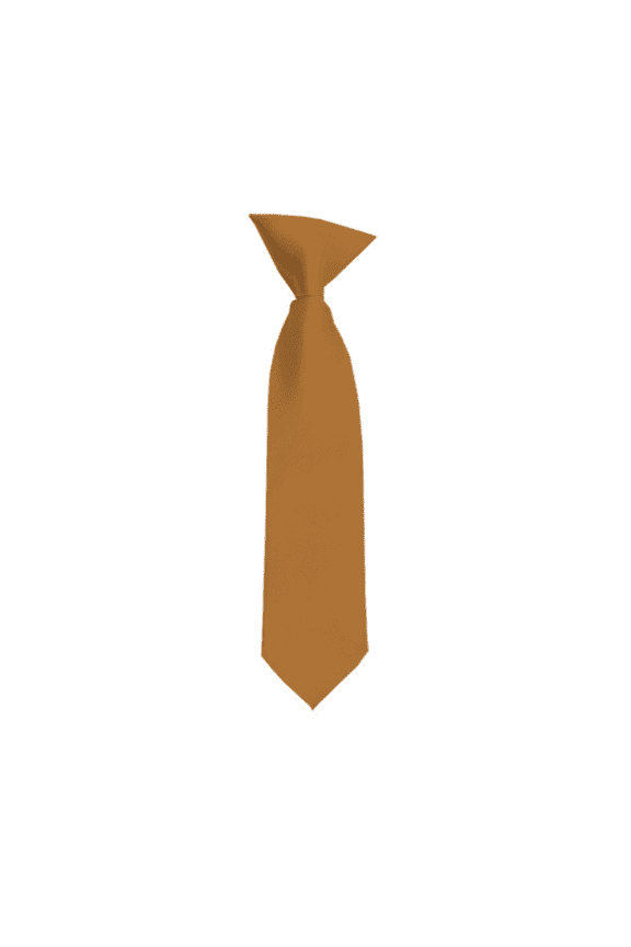 Solid Copper Boy's 11" Clip On Tie Age 3 to 6 Years Old