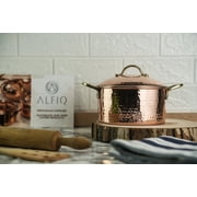 Solid Copper Cookware and Lid Set Brass Handles | Handmade Copper Kitchen Utensil