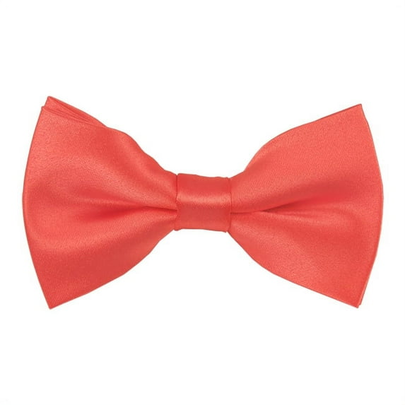 Solid Coral Rose Men's Pre-Tied Bow Tie
