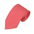 thumbnail image 1 of Solid Coral Rose Slim Men's Necktie, 1 of 5