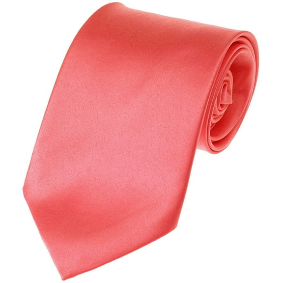 Solid Coral Rose Traditional Men's Necktie