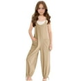 thumbnail image 1 of Solid Cotton Pocket Jumpsuit Summer Overall Casual Playsuit, 1 of 8