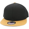 thumbnail image 1 of Solid Cotton Snapback Flat Brim Baseball Cap Adjustable Classic 6 Panel Hat, 1 of 1