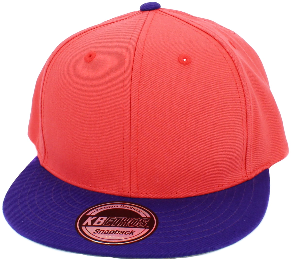 Solid Cotton Snapback Flat Brim Baseball Cap Adjustable  display picture 2