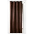 thumbnail image 1 of Solid Cotton Window Curtain Panel Grommet Panama Brown 55''W x 95''L, 1 of 3