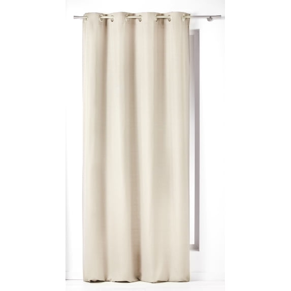 Evideco Solid Cotton Window Curtain Panel Grommet Panama