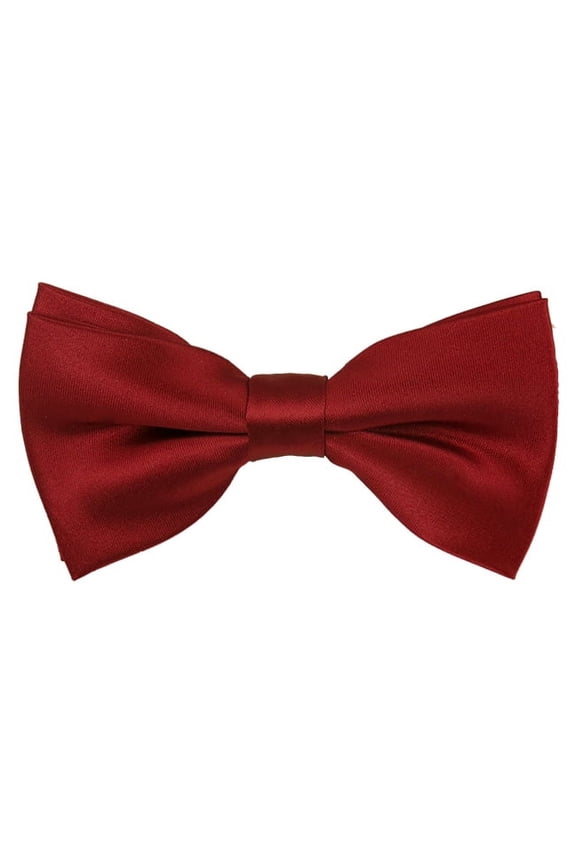 Solid Crimson Men's Pre-Tied Bow Tie