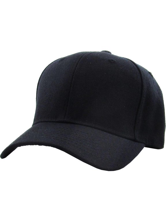 Solid Curved Brim Fitted Baseball Cap
