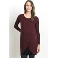 thumbnail image 1 of Solid Curved Hem Maternity Nursing Tunic Top, 1 of 3