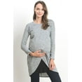 thumbnail image 1 of Solid Curved Hem Maternity Nursing Tunic Top, 1 of 3