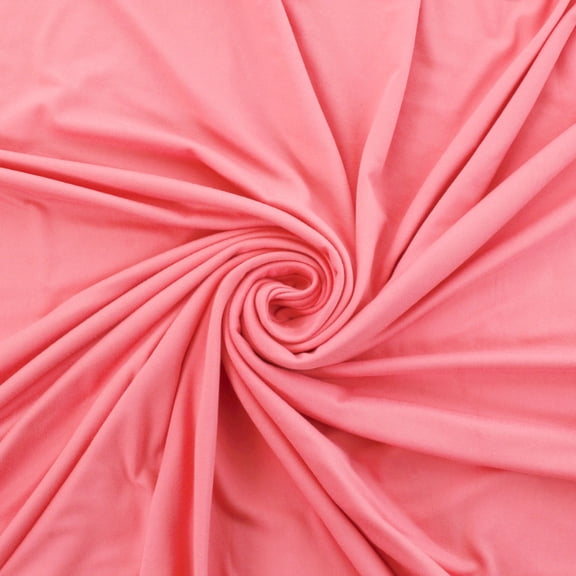 Solid DBP Fabric - Double Brushed Polyester - Coral Pink - 1/2 Yard