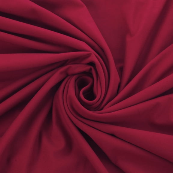 Solid DBP Fabric - Double Brushed Polyester 4 Way Stretch - Cranberry - 2yd