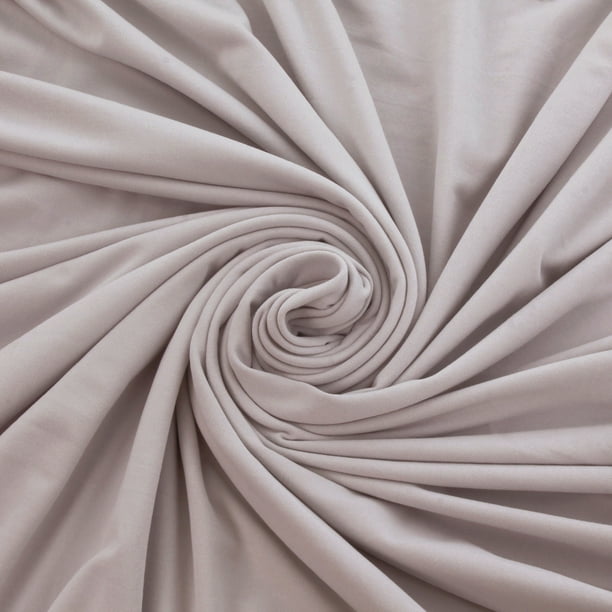 Solid DBP Fabric - Double Brushed Polyester 4 Way Stretch - Gray - 1/2yd