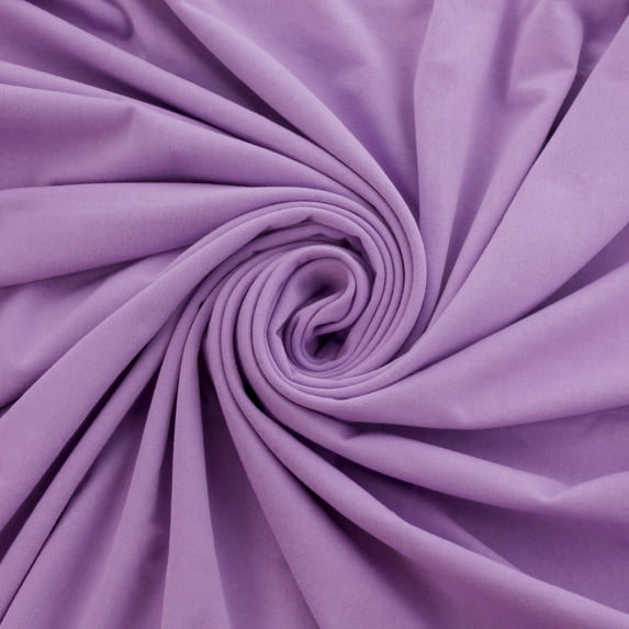 Solid DBP Fabric - Double Brushed Polyester 4 Way Stretch - Lavender - 2yd