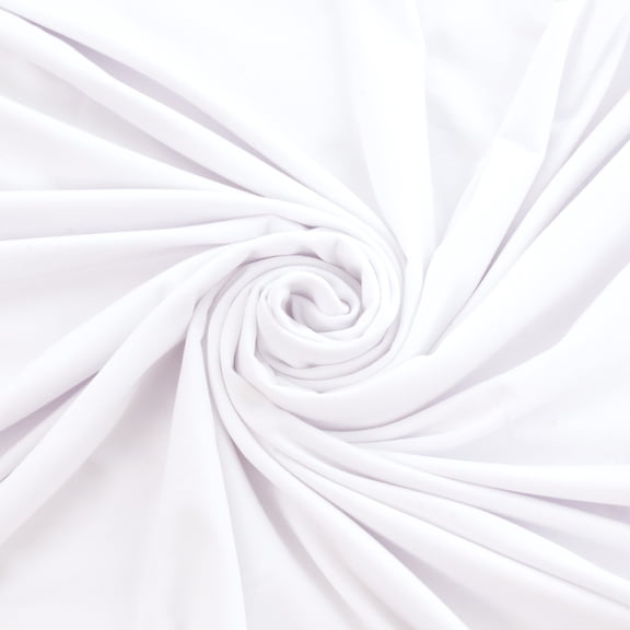 Solid DBP Fabric - Double Brushed Polyester - White - 1 Yard