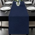 thumbnail image 1 of Solid Dark Blue Table Runner 120 Inches Long, Minimalism Abstract Denim Texture Kitchen Coffee Dining Table Decoration for Home Party Birthday Wedding Home Decor 13x120 Inches, 1 of 8