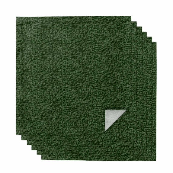 Solid Dark Green Cloth Napkins, Retro Minimalism Abstract Denim Texture Washable and Reusable Dinner Napkins Set of 6, Table Napkin for Kitchen Party Birthday Wedding Hotel Housewarming 20"x20"