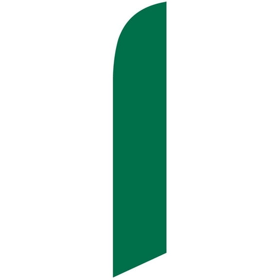 Solid Dark Green Feather Banner Swooper Flag - NO WIND REQUIRED - Replacement FLAG ONLY