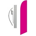 thumbnail interactive-video image 1 of 13ft X 3ft Solid Hot Pink Swooper Feather Flag – Tall Windtail Advertising Banner For Events, Businesses, Attention Getter 1 of 5