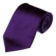thumbnail image 1 of Solid Dark Purple Traditional Men's Necktie, 1 of 5