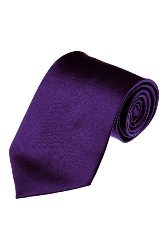 Solid Dark Purple Traditional Men's Necktie