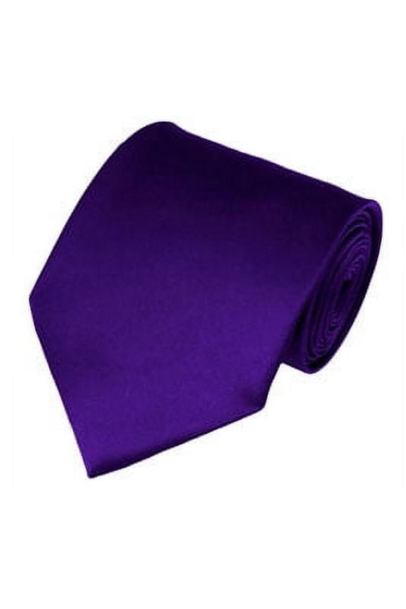 Solid Dark Purple X-Long Men's Necktie