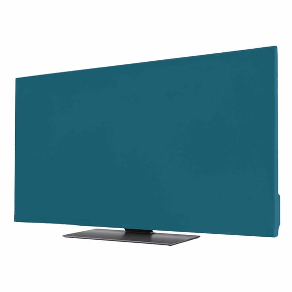 Solid Dark TV Dust Cover 40 Inch, Teal Computer Monitor Cover Dustproof Stretchable Indoor TV Screen Protector for LED LCD Universal Monitors