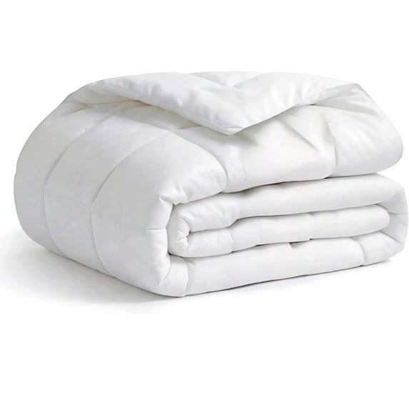 FAPO Comforter Duvet insert Queen Size – Cooling Comforter Breathable Microfibre, Lightweight Blanket for Summer, Machine Washable, White