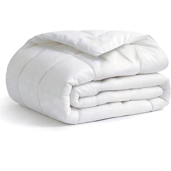 FCINOS Comforter Duvet insert Queen Size – Cooling Comforter Breathable Microfibre, Lightweight Blanket for Summer, Machine Washable, White