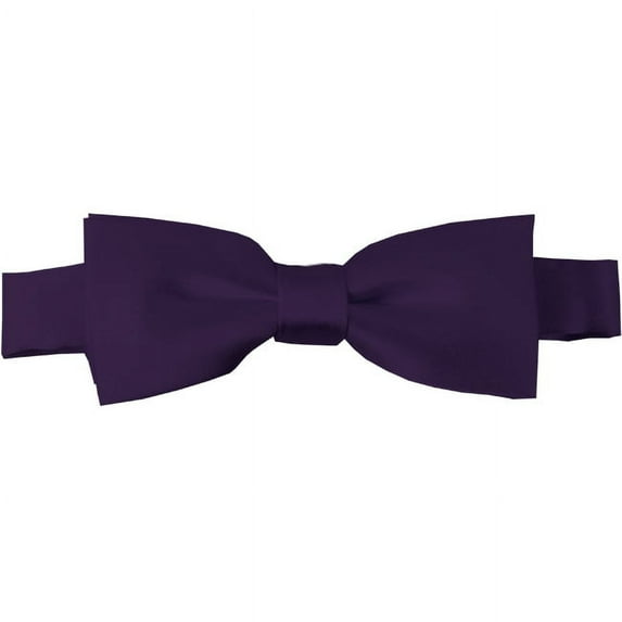 Solid Eggplant Kid's Pre-Tied Bow Tie