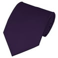 thumbnail image 1 of Solid Eggplant Traditional Men's Necktie, 1 of 5