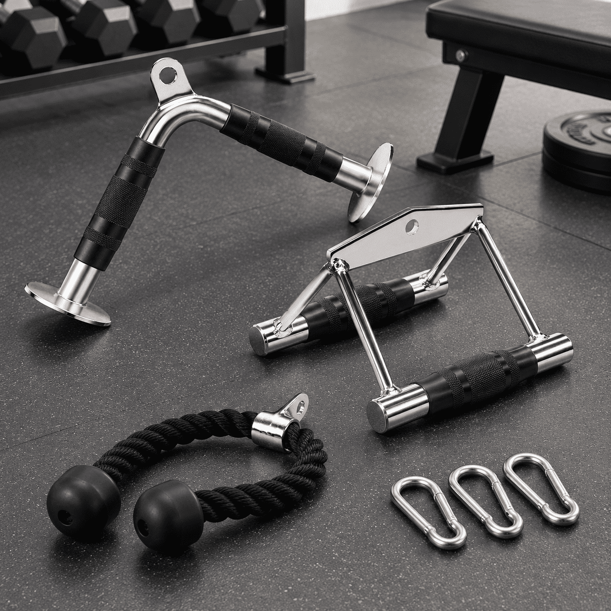 Solid Exercise Machine Attachment Set G, Lat Pulldown Cable Machine ...