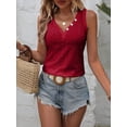 thumbnail image 1 of Solid Eyelet Embroidery Tank Top, 1 of 7