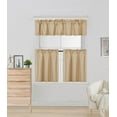 thumbnail image 1 of Solid Faux Silk Rod Pocket Blackout Window Curtain Valance Tier Panel 3PC Set K4, 1 of 2