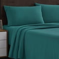 thumbnail image 1 of Solid Flannel Microfiber Sheet Set Warm and Cozy with Extra Deep Pockets, Full - Teal, 1 of 5