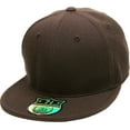 thumbnail image 1 of Solid Flat Brim Bill Fitted Baseball Cap, 1 of 6